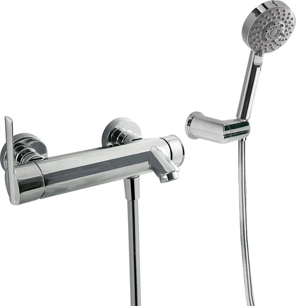 Grifería de baño ducha monomando Tres Lex-Tres maneta lateral cromo