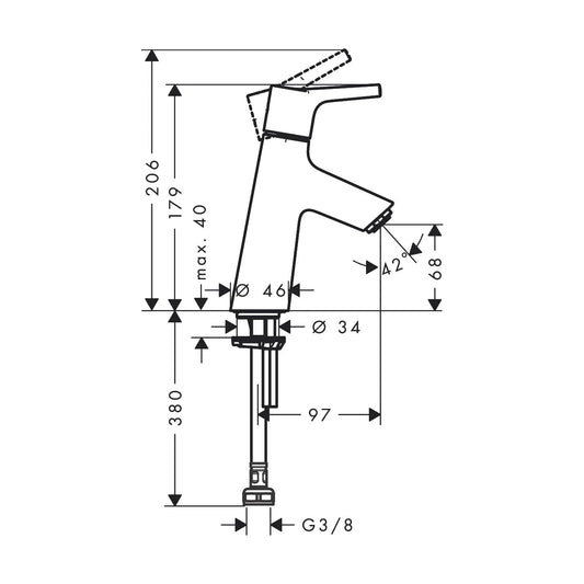 Grifería un agua Hansgrohe Talis S - Cromo