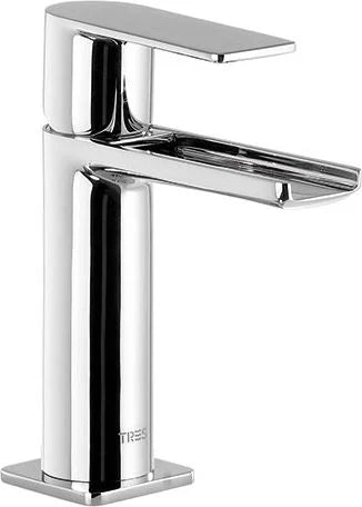 Grifería de lavabo media Tres Loft-Tres cromo con cascada