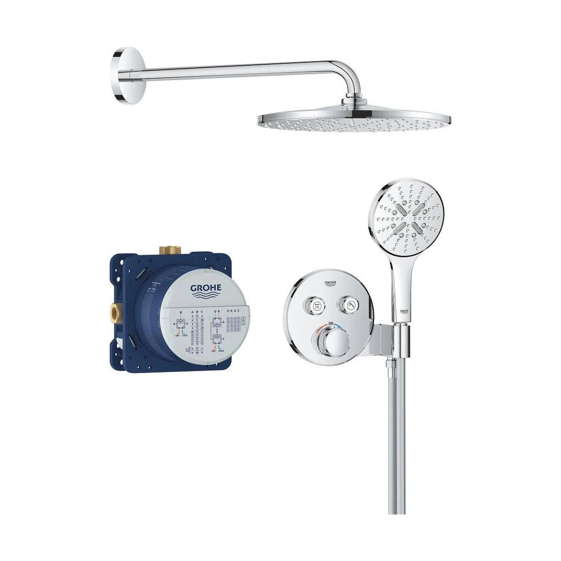 Columna de grifería para baño/ducha empotrada Grohe - Cromo