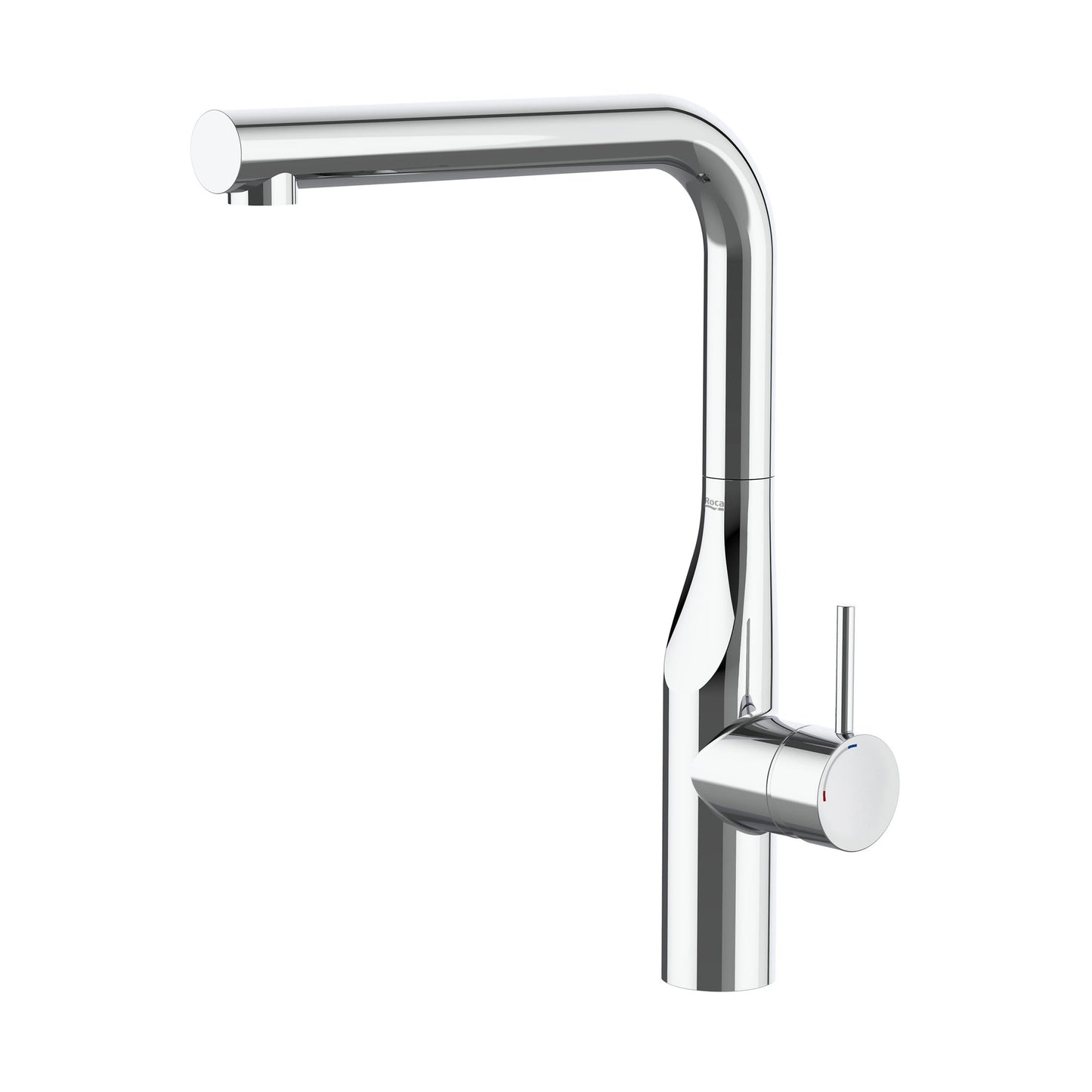 Grifo de cocina extra alto Roca Glera monomando abatible para ventana acabado cromo