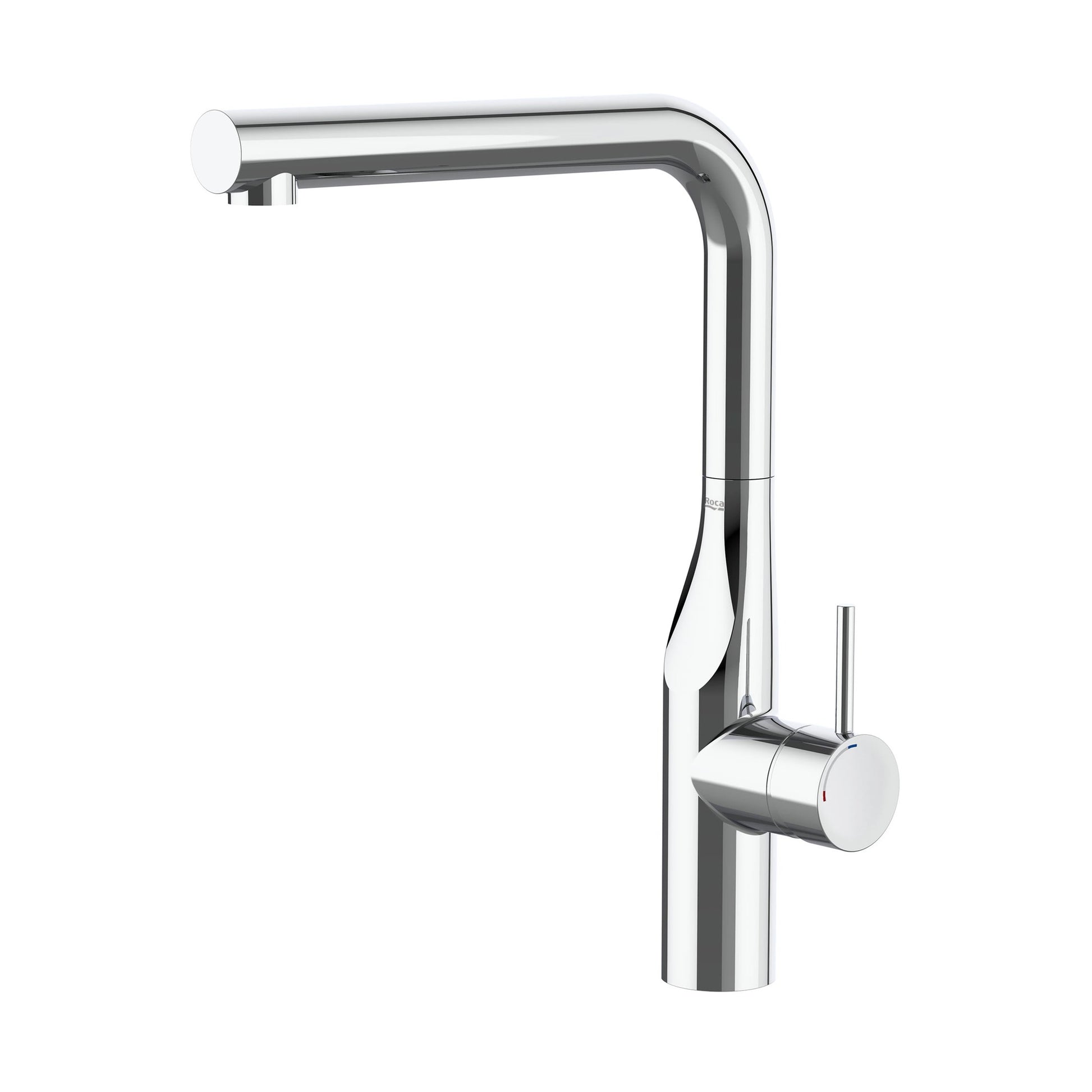 Grifo de cocina extra alto Roca Glera monomando abatible para ventana acabado cromo
