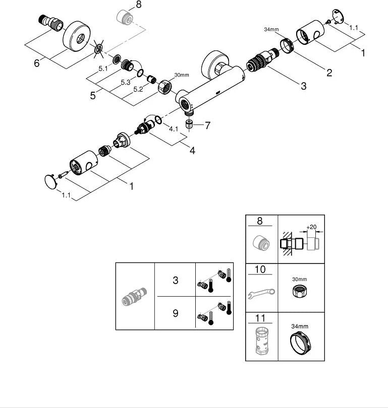 Ducha Grohe Grohtherm 800 cosmopolitan