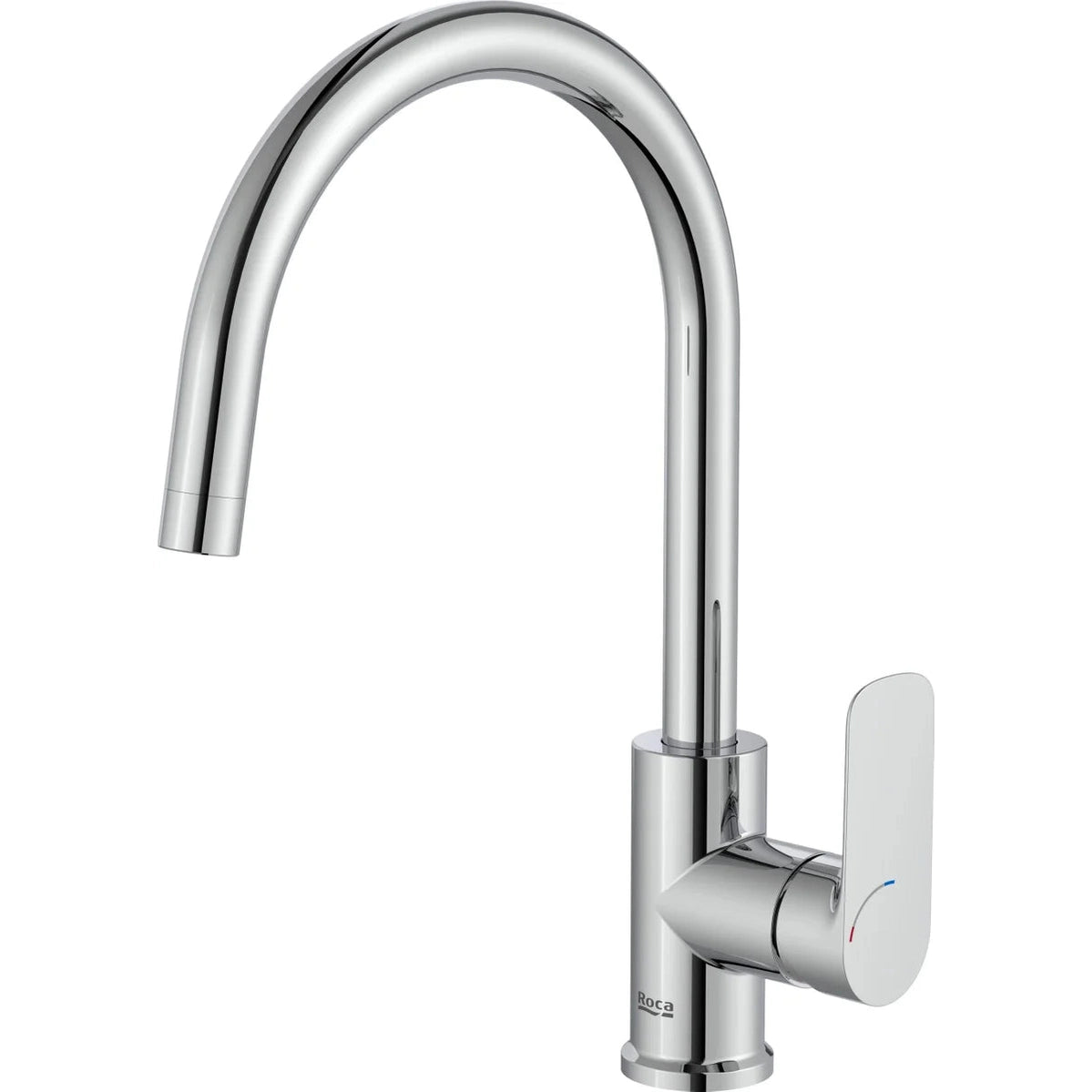 Grifo de cocina extra alto Roca Cala monomando en forma de U acabado cromo