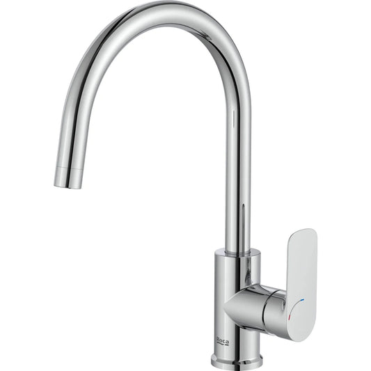 Grifo de cocina extra alto Roca Cala monomando en forma de U acabado cromo