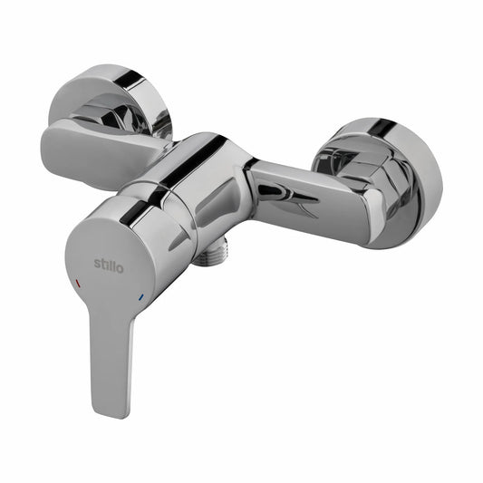 Grifo de ducha monomando Stillo Capri-N acabado cromo con conjunto de ducha de mano diseño clásico moderno