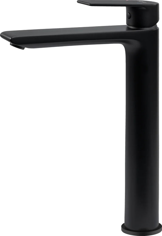 Grifo de lavabo extra alto Stillo Kios negro con aireador