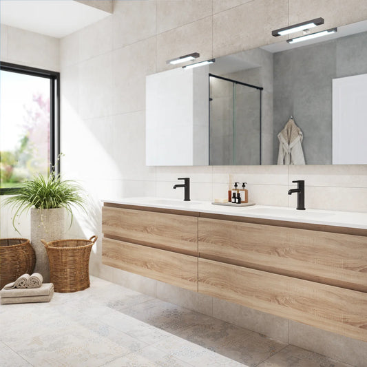 Grifo de lavabo baja Stillo Hades Cold Open -Negro mate