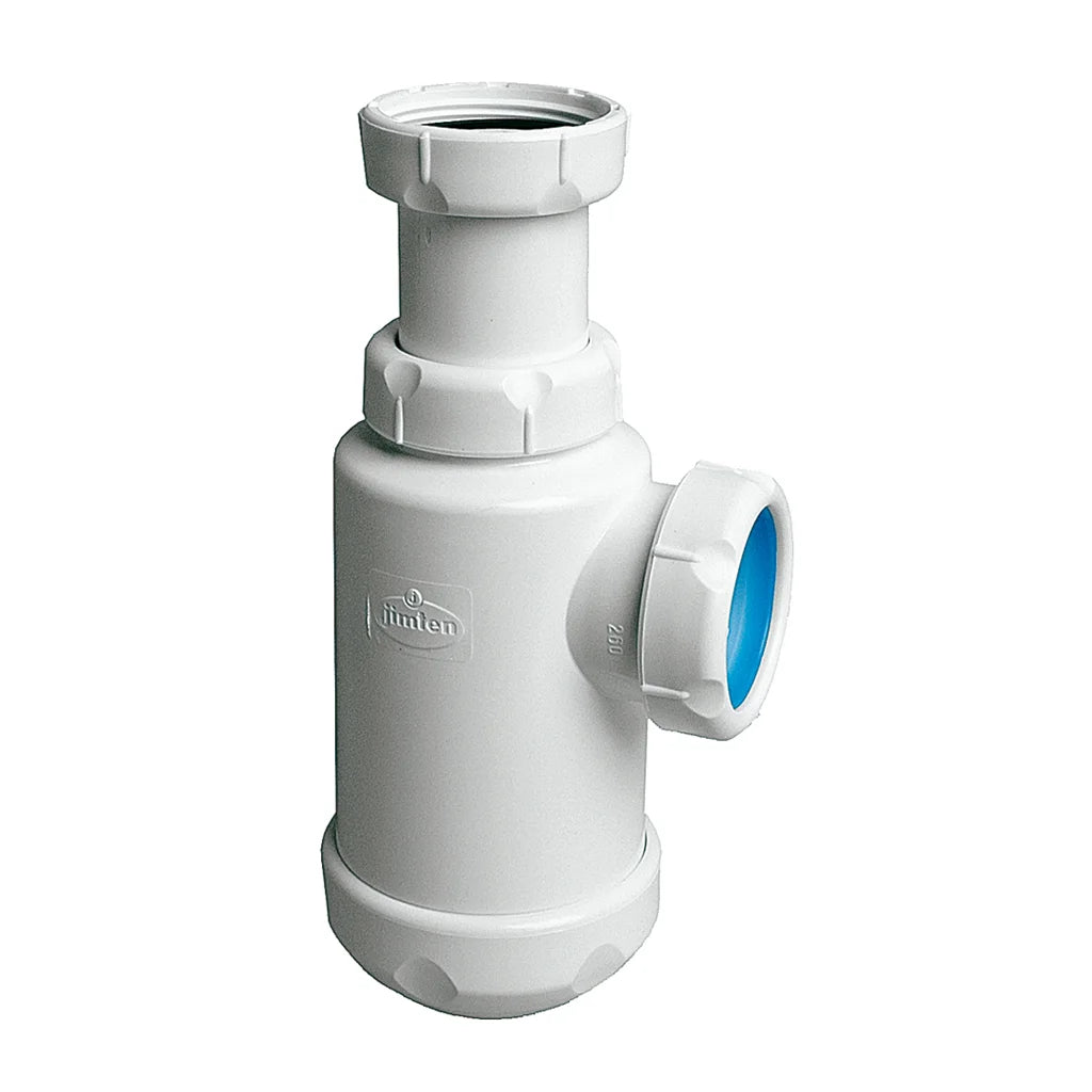 Sifón botella horizontal Jimten lavabo/bidet 1 1/2" blanco Ø40mm S-65