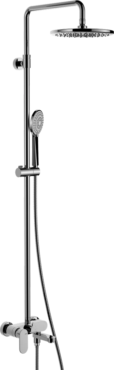 Columna de grifería para baño/ducha monomando Stillo Aura cromo rociador mural 3 vías Ø250mm