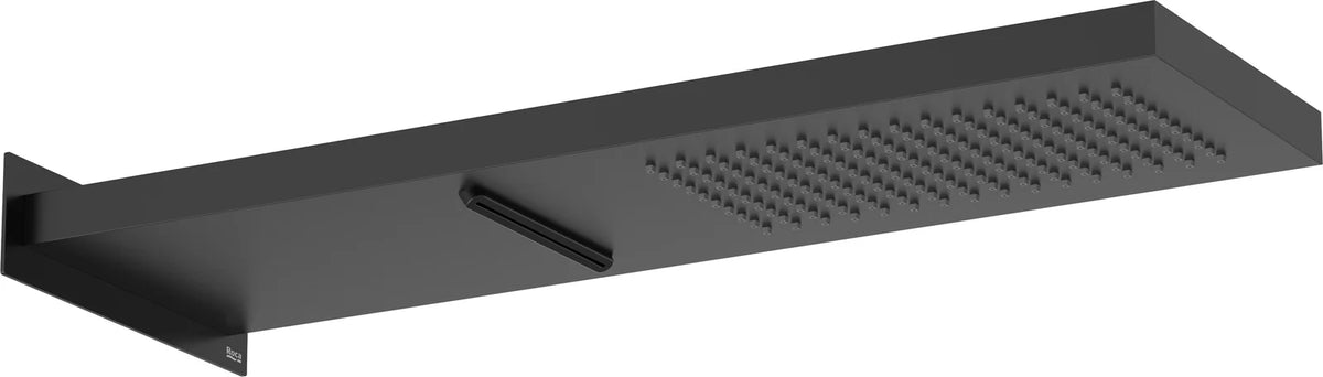 Rociador de ducha rectangular roca raindream montaje - Negro Mate