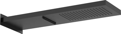 Rociador de ducha rectangular roca raindream montaje - Negro Mate