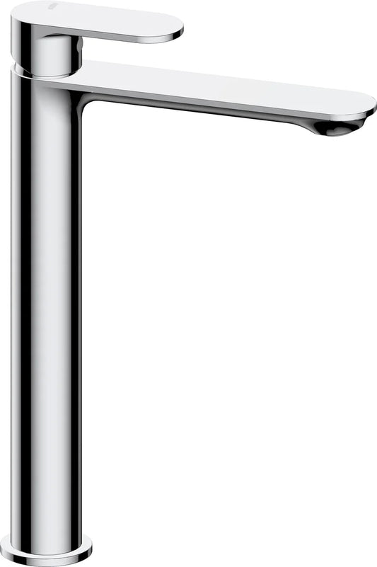 Grifo de lavabo extra alto Stillo Aura Cold Open cromo con aireador