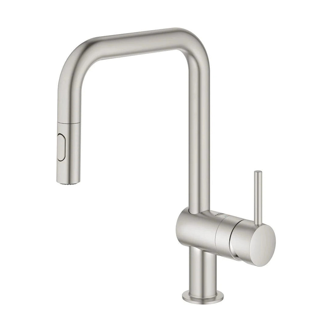 Grifo de cocina Grohe Minta extra alta monomando - Plata Cepillado