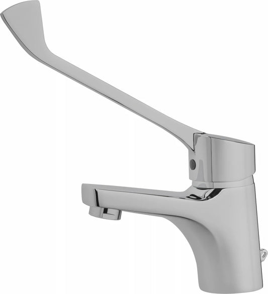 Grifo de lavabo bajo Stillo Capri-N palanca médica cromo con aireador