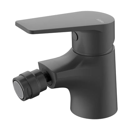 Grifo monomando para bidé Stillo Hera acabado negro mate con boquilla orientable y diseño moderno de líneas curvas
