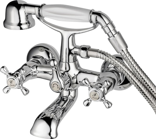 Grifería de baño ducha bimando Stillo Rodas cromo