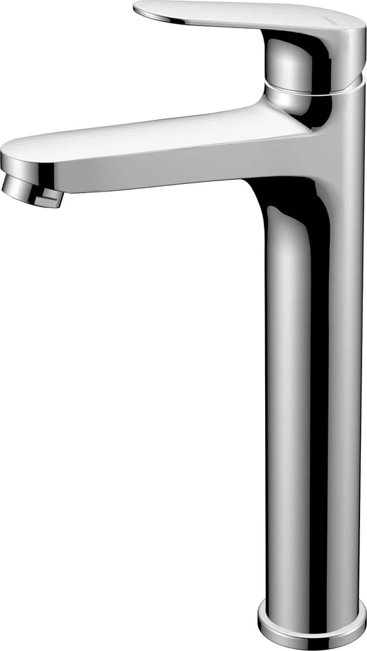 Grifo de lavabo extra alto Stillo Zeus Cold Open cromo con aireador