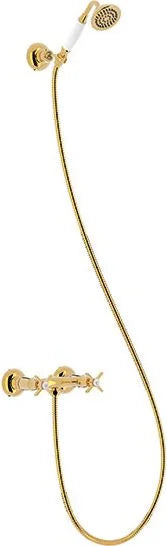 Ducha Tres tres-clasic bimando oro
