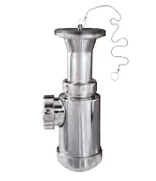 Sifón botella horizontal Jimten lavabo 1 1/4" cromo Ø70mm con válvula desagüe R-54L