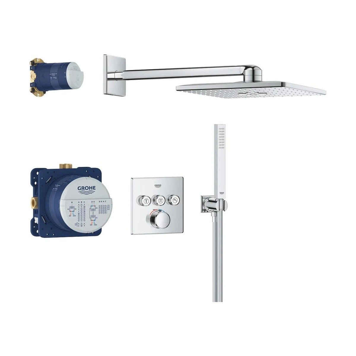 Columna de grifería para baño/ducha empotrada Grohe - Cromo