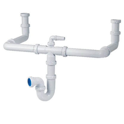 Sifón P inferior Jimten lavadora o lavavajillas 1 1/2" blanco Ø40mm S-306