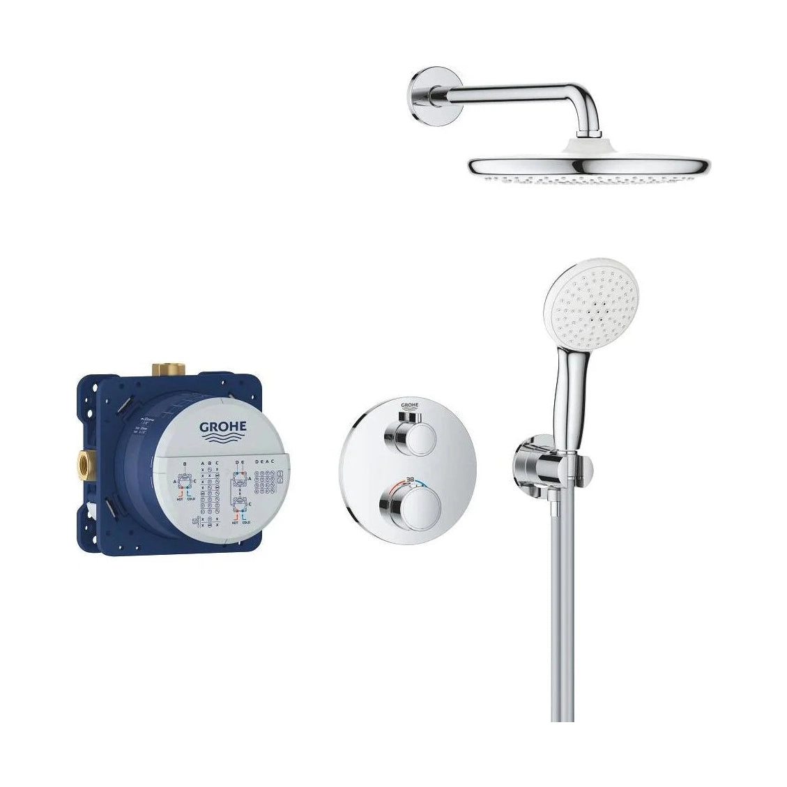 Columna de grifería para baño/ducha empotrada Grohe - Cromo