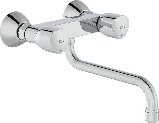 Grifo de cocina Roca Brava-n baja bimando - Cromo