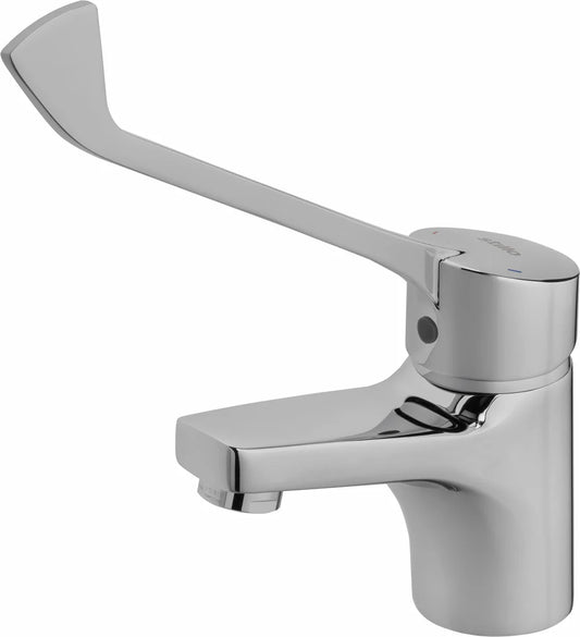 Grifo de lavabo bajo Stillo Capri-N palanca médica cromo con aireador