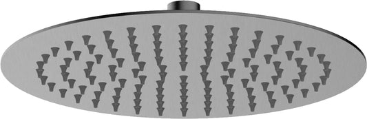 Columna de grifería para ducha monomando Stillo Hades gun metal rociador mural 2 vías Ø250mm maneral de 3 funciones moleteado