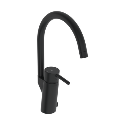 Grifo de cocina Oras Optima 2839FN-33 válvula electrónica para lavavajillas - Negro Mate