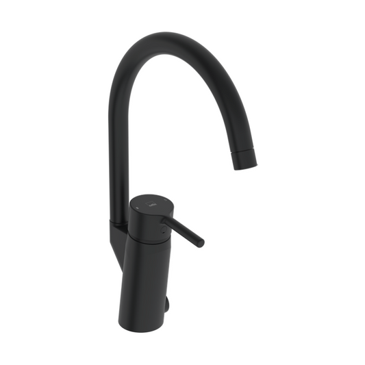 Grifo de cocina Oras Optima 2839FN-33 válvula electrónica para lavavajillas - Negro Mate